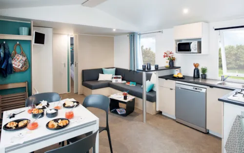 Huuraccommodatie(s) - Family Xxl - 4 Kamers (Zondag) - Max. 4 Volwassenen - Airconditioning - image n°5 - Camping Ardèche Domaine de Gil