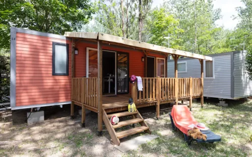 Mietunterkunft - Grand Large Premium – 2 Zimmer (Sonntag) – Max. 2 Erwachsene – Klimatisiert - image n°1 - Camping Ardèche Domaine de Gil