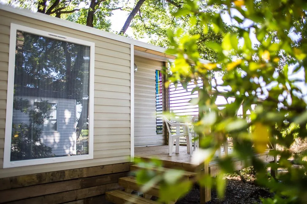 Location - Mobil Home - 2 Chambres - Camping Le Bois des Ecureuils