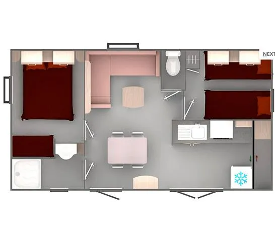 Mobile-Home Confort 2 Chambres