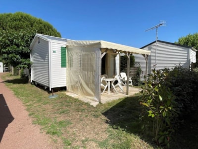 21m² mobile home - 2 bedrooms - Tiled floor + Gazebo — 1