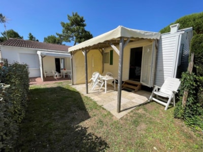 21m² mobile home - 2 bedrooms - Tiled floor + Gazebo — 2