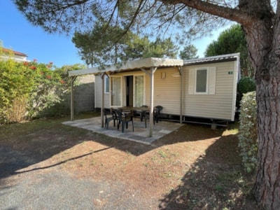26m² mobile home - 2 bedrooms - paved area + gazebo — 5