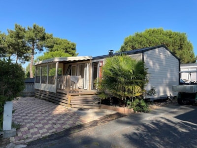 Mobile home 32-35m² - 3 bedrooms - covered wooden terrace — 4