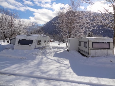Caravan pitch with electricity