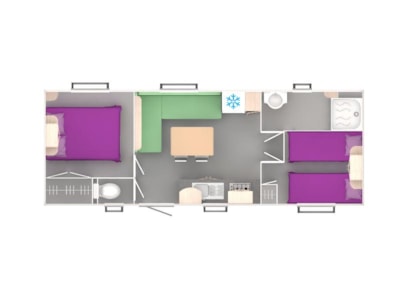 Mobile-home 24.9m² - 2 bedrooms