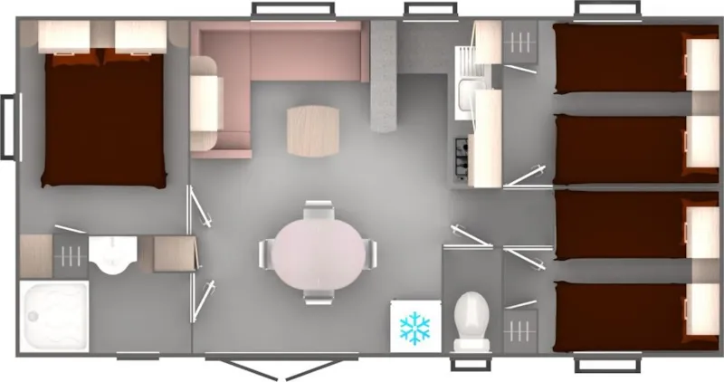 Mobil-Home 33M² - 3 Chambres