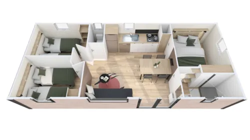 Accommodation - Mobile-Home 'Luxe' - 35 M² - 3 Chambres - image n°4 - Camping L'Ardéchois