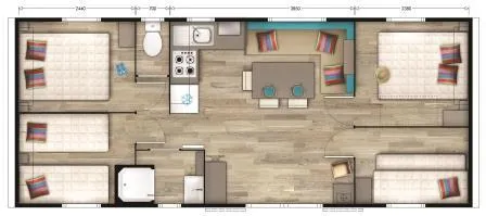 Mobil-Home Quattro 36M² 4 Chambres