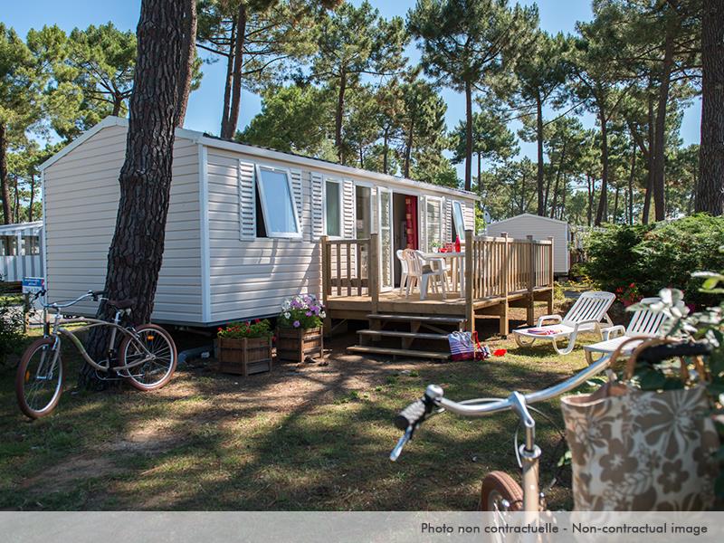 Location - Mobil Home Elégance 3 Chambres Terrasse Et Climatisation - Camping Les Dunes de Contis