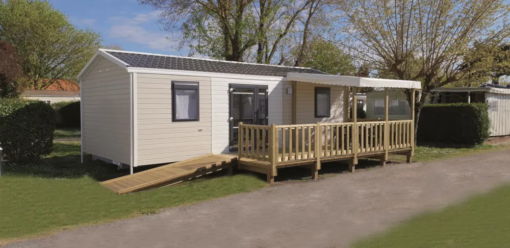 Mietunterkunft - Mobilheim Ibiza Duo 31M² - Behindertengerecht - Camping Bleu Mer