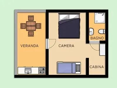 Bungalow En Bois 2+2 22 M²