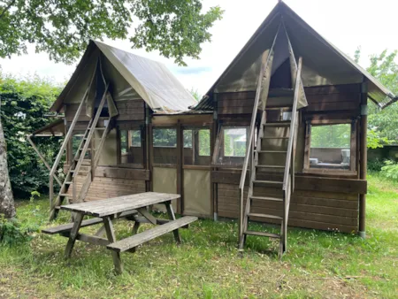 Location - Cabane Duplex - 2 Chambres - Camping La Roussie