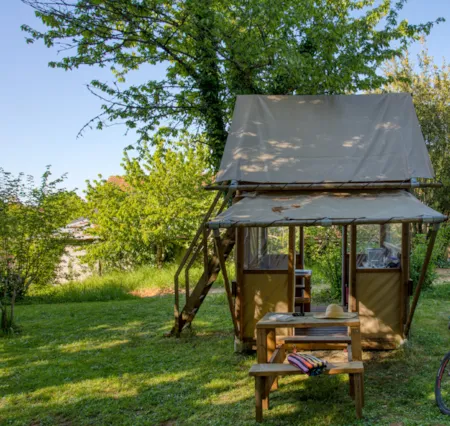 Huuraccommodatie(s) - Duplexhut - Tweepersoonsbed - Camping La Roussie