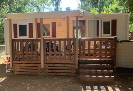 Accommodation - 3-Bedroom Mobile Home - Tv - Fenced-In Patio - Camping La Roussie