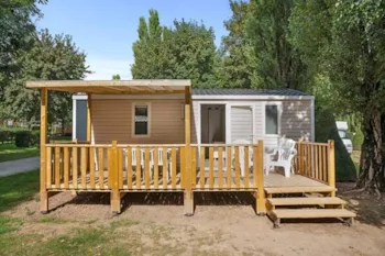 Mietunterkunft - Mobilheim Classic - 27 M²- 2 Zimmer - Hochterrasse - Homair - Camping Les Dunes