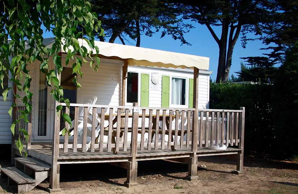 Accommodation - Mobile-Home Éco + Terrace - Camping APV Le Pavillon Bleu