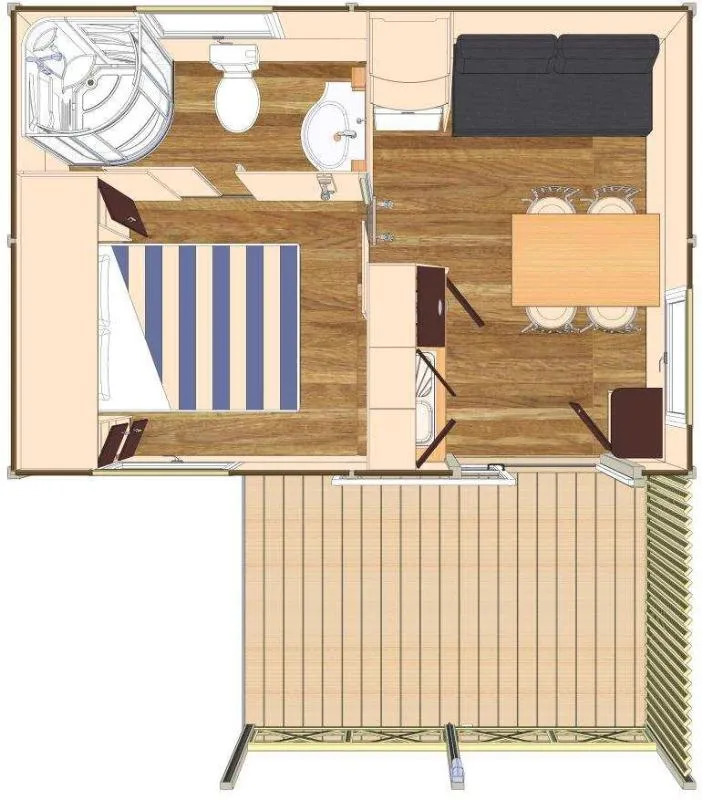 Chalet Confort Duo Tonga (Pas De Possibilité De Lit Bébé)