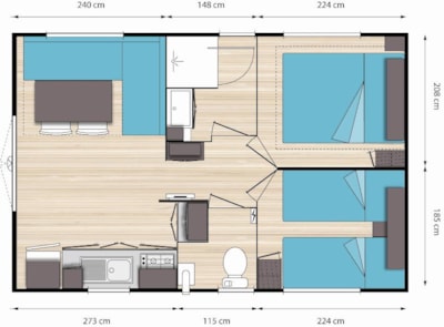 Mobile-home Grand Confort Azur