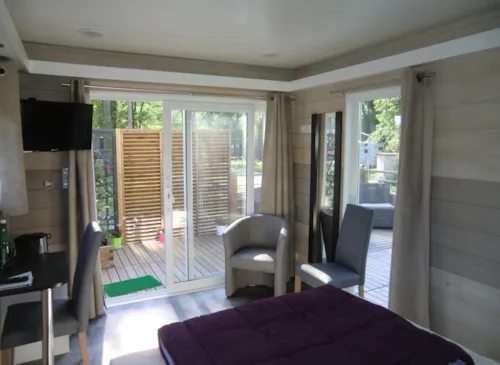 Bedroom - Suite Zen - 1 Bedroom - image n°2 - Camping Parc de la Dranse