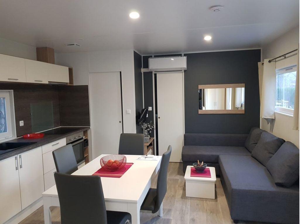 Mietunterkunft - Cottage Luxe - 2 Schlafzimmer - 2 Badezimmer - Camping Parc de la Dranse
