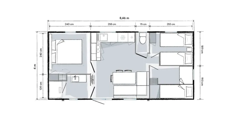 Mobil-Home Premium 3 - 33 M²