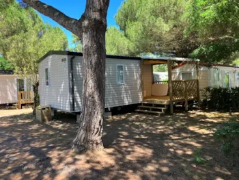 Mietunterkunft - Mobilheim Wohlfühlbereich 2 Schlafzimmer 2-4 Personen. 24 M² - Plein Air Locations - camping Les Tamaris