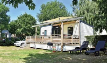 Mietunterkunft - Mobilheim Premium - 24M² - 2 Schlafzimmer - Überdachte Terrasse - - Camping Marvilla Parks - Domaine du Clarys