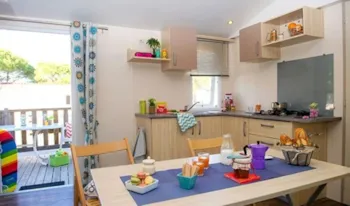 Mietunterkunft - Mobilheim Classic - 29M² - 2 Schlafzimmer - Erhöhte Terrasse - - Camping Marvilla Parks - Domaine du Clarys