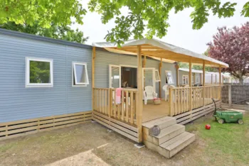 Mietunterkunft - Mobilheim Comfort 30M² | 2 Schlafzimmer | Erhöhte Terrasse | Klimaanlage - Homair - Domaine du Clarys