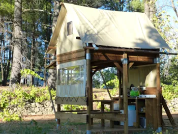 Mietunterkunft - Holzhütte Cévenole - Camping Hello Soleil
