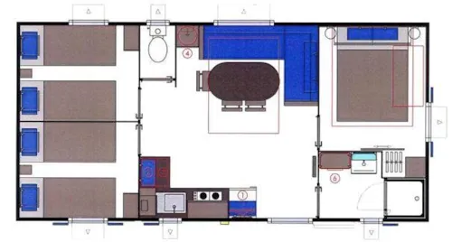 Accommodation - Mobile-Home 3 Bedrooms - image n°2 - Camping le Disdillou