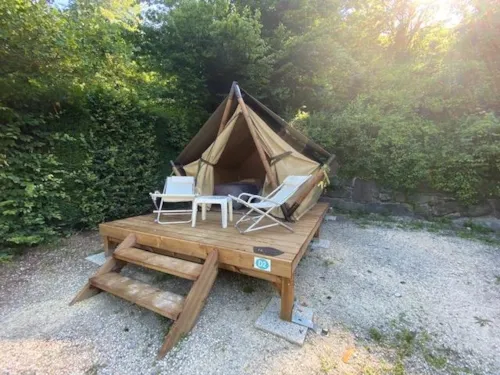 Location - Tente Glamping Avec Électricité Lits Twins - image n°1 - Camping Le Marintan
