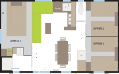 Mobile-Home ARTZAMENDI 3 bedrooms Premium sheltered terrace — 9