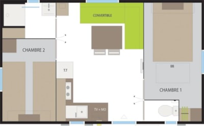 Mobile-Home BAÏGURA 2 bedrooms PREMIUM sheltered terrace — 9