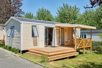 Mietunterkunft - Mobilheim Artzamendi 3Ch Premium  Terrasse Couverte - Camping la Ferme des 4 Chênes