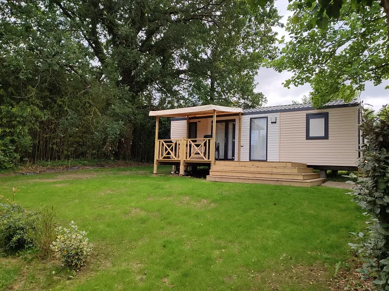 Huuraccommodatie(s) - Mobilhome Aitxuri 3 Ch Neuf 2022 - Clim Lave Vaisselle Terrasse Couverte - Camping la Ferme des 4 Chênes