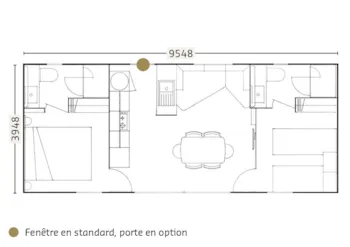Mietunterkunft - Mobilheim Otello Mit 2 Schlafzimmern, Prestige-Ausstattung, Klimaanlage, Große Überdachte Terrasse - Camping la Ferme des 4 Chênes