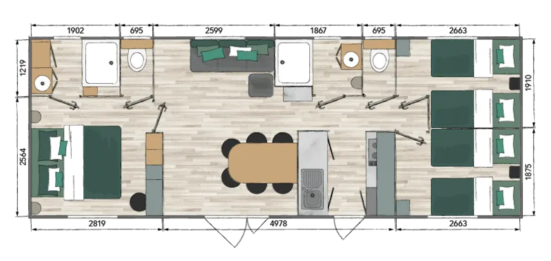 Collection Serenite - Mobil-Home 3 Chambres, 2 Salles De Bain Avec Spa Privatif