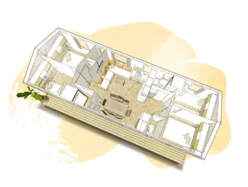 Mietunterkunft - Kollektion Plenitude – Mobilheim Mit 4 Schlafzimmern Und Privatem Spa - Camping Domaine du Mès