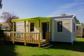 Mietunterkunft - Ibiza Mobil Home 2 Chambres Avec Terrasse - Camping Le Clos Du Bourg