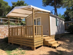 Huuraccommodatie(s) - Cottage Premium 20M² - (1 Slaapkamer) + Airconditioning + Overdekt Terras + Vaatwasmachine + Tv - Flower Camping Altea