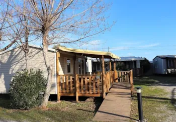 Mietunterkunft - Mobilheim Pmr Confort 35M² + Klimaanlage (2 Zimmer) Behindertengerecht + Überdachte Terrasse + Tv - Flower Camping Altea