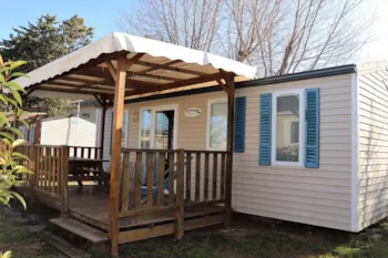 Mietunterkunft - Mobilheim Standard 24-27M² (2 Zimmer) + Überdachte Terrasse + Klimaanlage + Tv - Flower Camping Altea