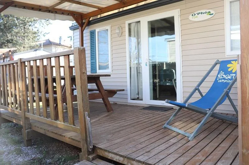Mobil Home Standard 24-27M²  (2 Ch) + Terrasse Couverte + Clim + Tv