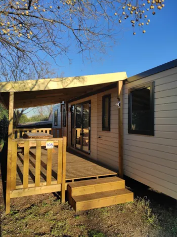 Mietunterkunft - Mobilheim Premium 40M² - 4 Schlafzimmer - 2 Badezimmer - 2 Wc + Klimaanlage +Spüllmachine + Überdachte Terrasse - Flower Camping Altea