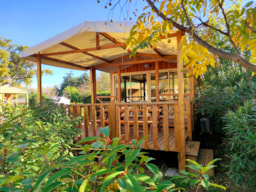 Huuraccommodatie(s) - Premium Cottage 32M² (2Ch) Met 8M² Geïntegreerd Terras + Overdekt Terras + Airconditioning + Lv + Tv - Flower Camping Altea