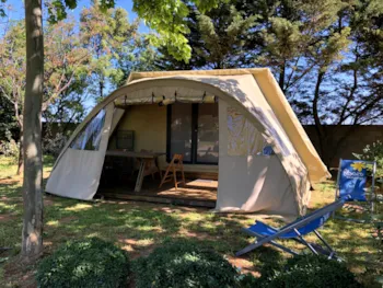 Mietunterkunft - Coco-Sweet 16M² (2 Schlafzimmer) - Ohne Sanitäranlagen Terrasse Mit Markise + Tv - Flower Camping Altea