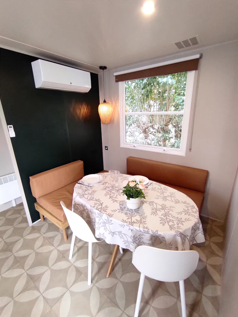 Mobil-Home Premium 30M² (2Ch) + Terrasse Couverte + Clim + Tv + Lv + Linge De Maison