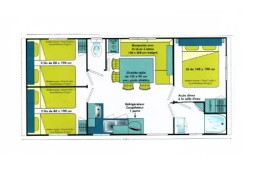 Location - Mobil-Home Emplacement 74 - image n°7 - Camping Bellevue